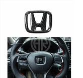 Honda Civic Carbon Fiber Steering Emblem Lightweight & Sporty Look